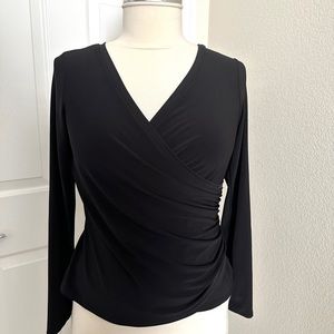 Laura Byrnes black ruched top